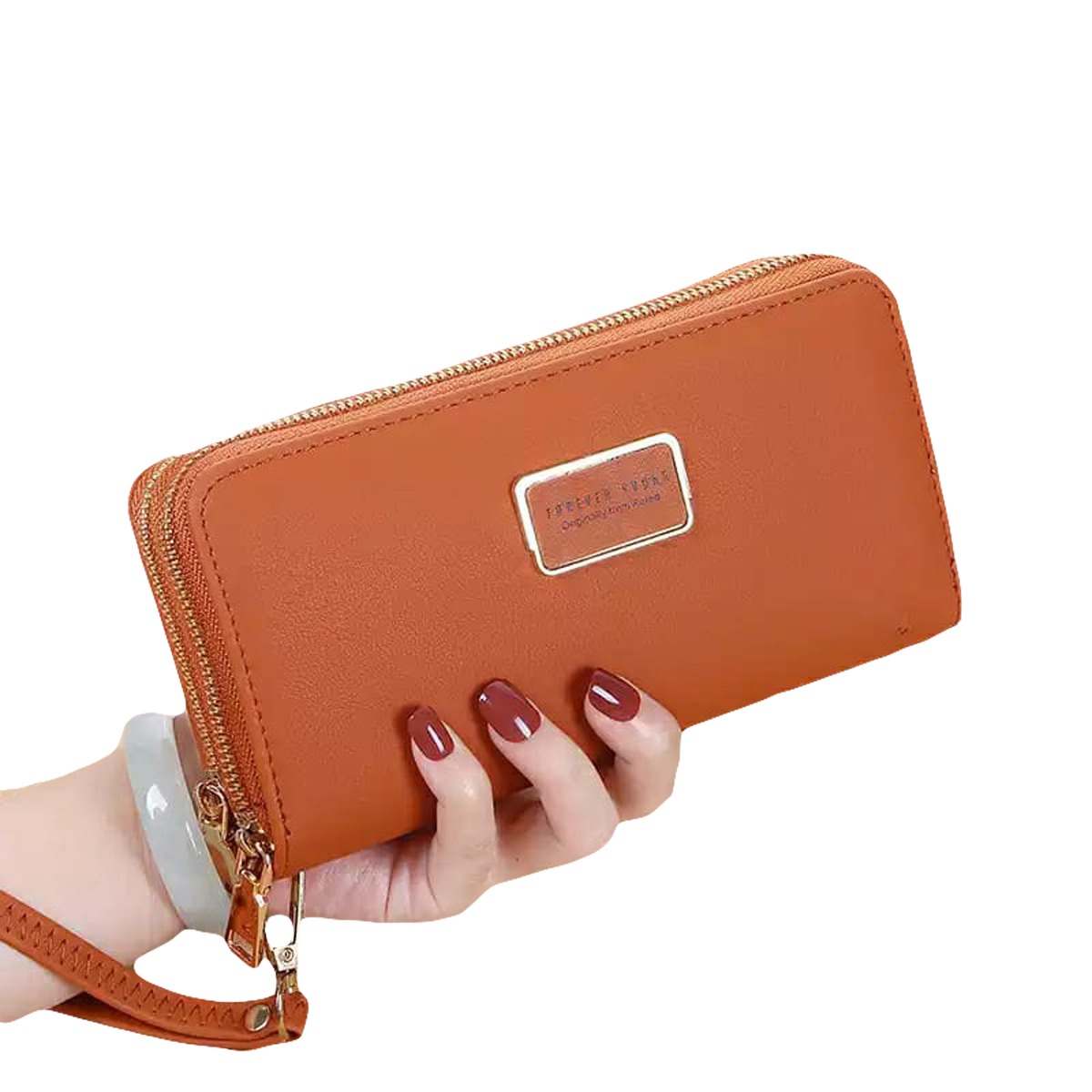 Fashion PU Leather Women Wallets Double Zipper Fashion Zipper Women's Long Wallet/Clutch MobilePhone Bag Coin Card Holder Purse Clutch for girls