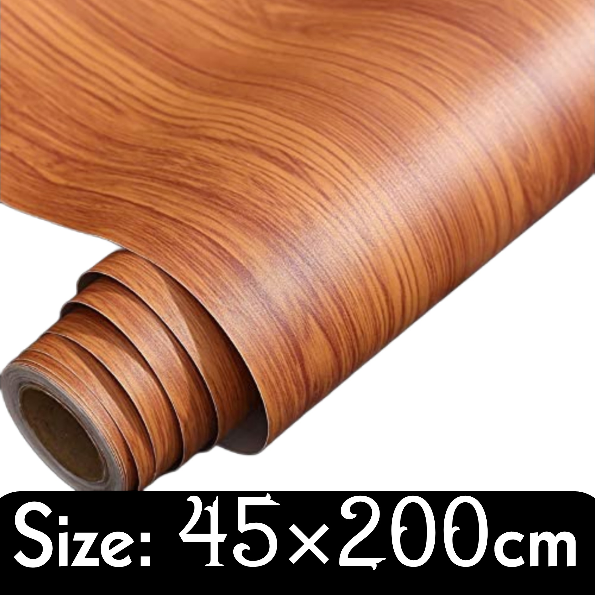 SHERICE 2meters Self Adhesive Wooden Texture Sheet for Wall Decor