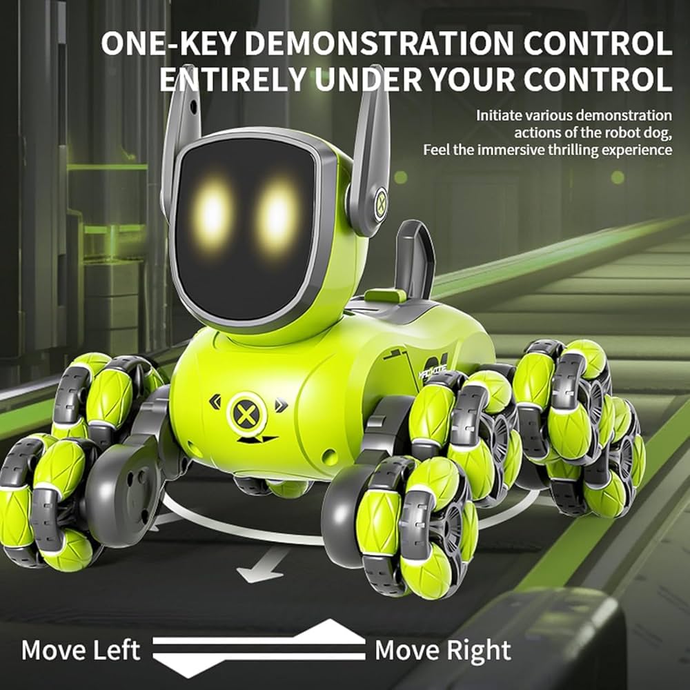 2.4G Mini RC 8 Wheels Stunt Robot Dog