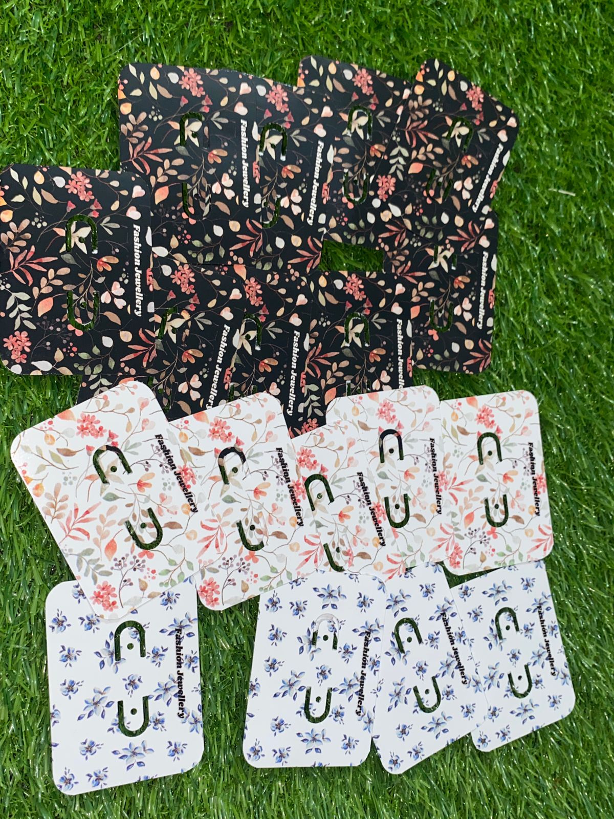 18Pc Elegant Floral Jewellery Cards 🌸 | Premium Earring Display Cards With Polybag Size 2.5/5 | Aesthetic Packaging ✨