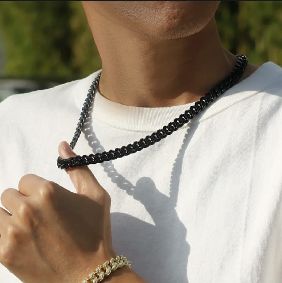 Silver Black Gold Neck Chain - High Quality  For Men Girls Boys