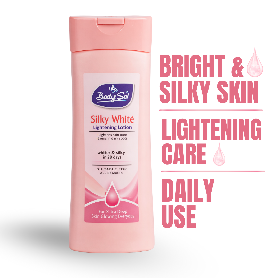 BodySol Silky White Body Lotion | Lightening & Brightening Body Moisturizer | Smooth & Silky Skin Care | Daily Use Lotion | For Men & Women | 110ml / 220ml