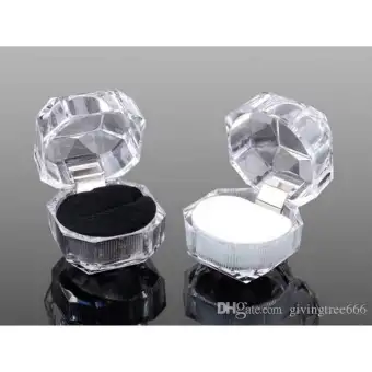 2 pcs Plastic Diamond Shape Rings Box - Order Studio