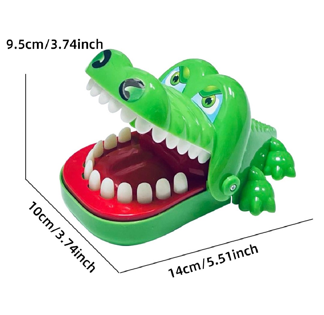 New Funny Crocodile Tooth Biter Game Toy, Kids Action Figure Playset, Interactive Tricky Fun Game, Eco-Friendly