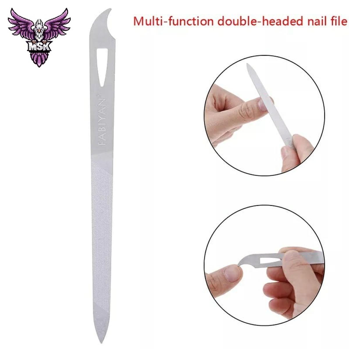 1Pc Stainless Steel Nail File Double Sides Thick Nails Pedicure Manicure Tools Metal Nail File Hot