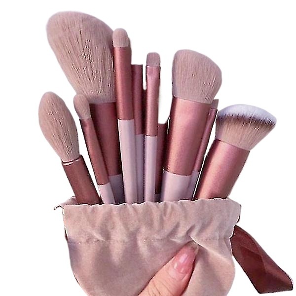 13Pcs Professional Makeup Brushes Pcs Travel Portable Soft Makeup Brushes for Women Eye Shadow Foundation Women Cosmetic Brush Eyeshadow Blush Beauty Soft Make Up Tools Bag