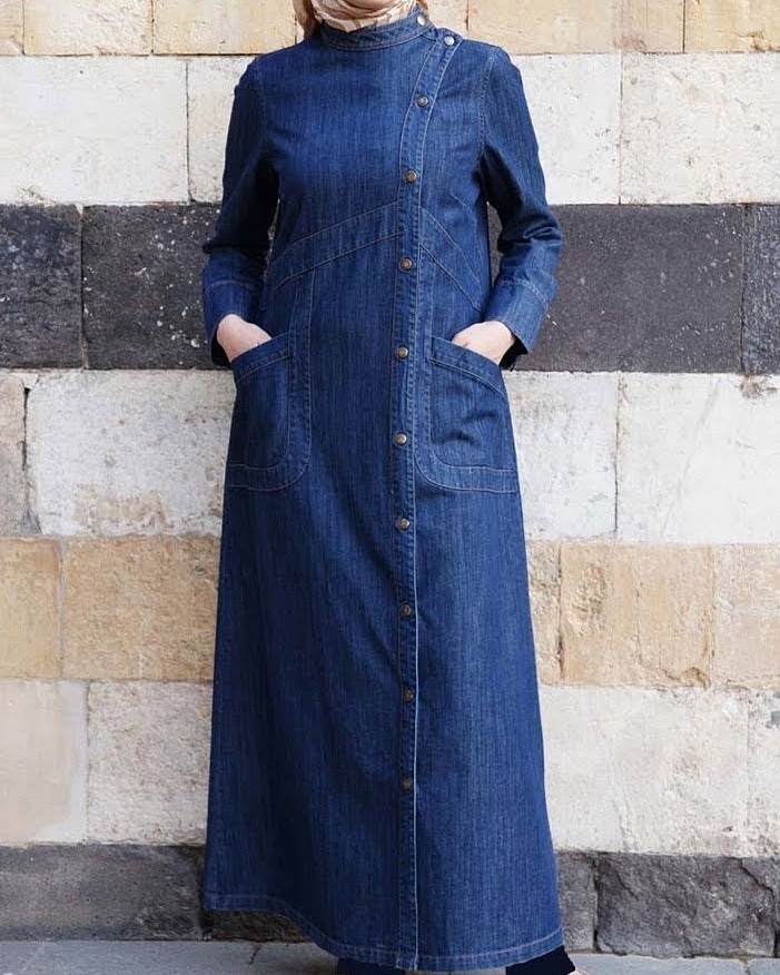 Denim on sale abaya daraz