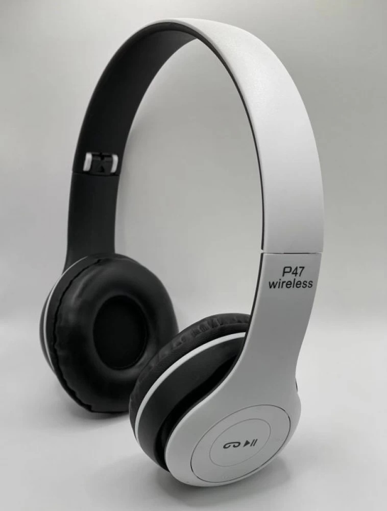 Headphones, P47 Bluetooth Foldable Headset with Microphone Support FM Radio TF for PC TV Smart Phones & Tablets Etc