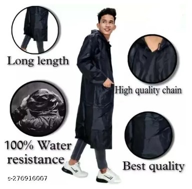 New Fashion Waterproof Raincoat Barsati Men Women Adults Outdoor Long Rain Coat Hooded Coats For Travel Climbing Cycling with Cap & Zip