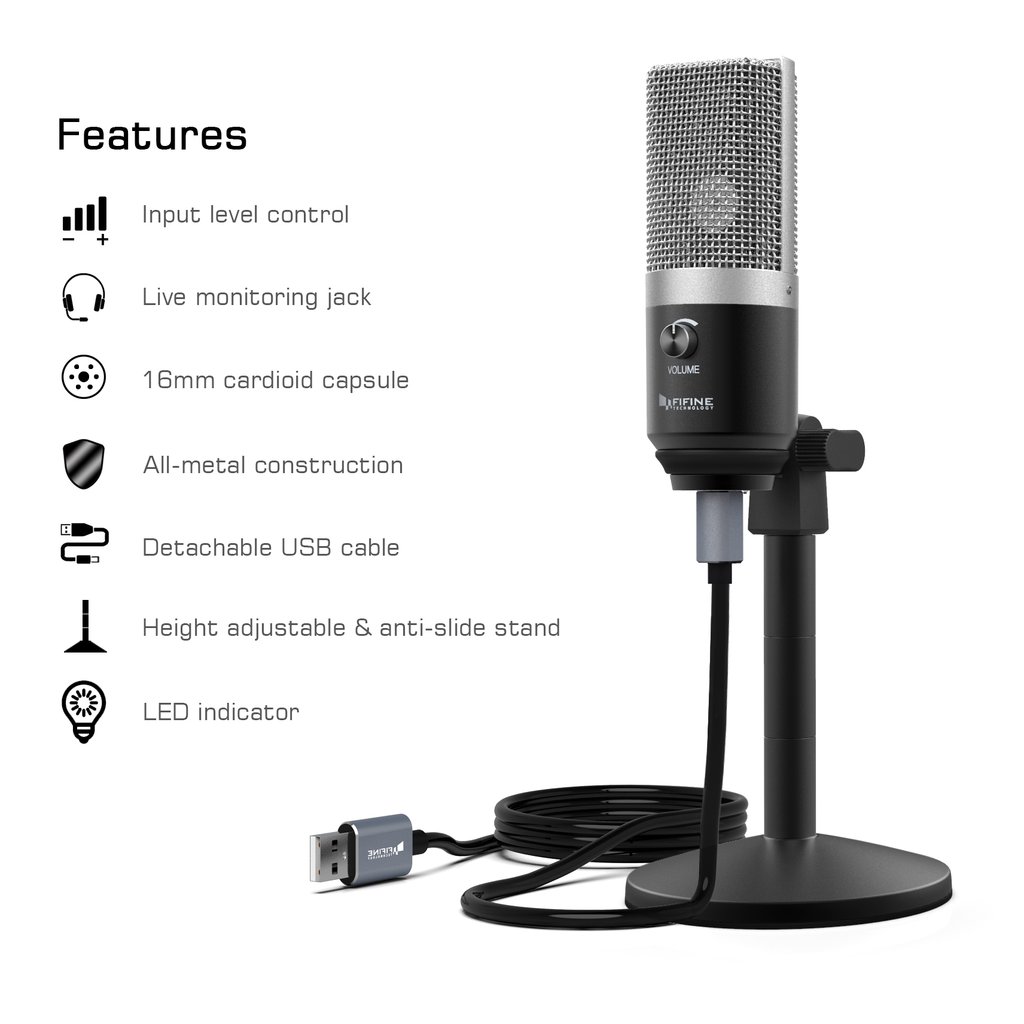 USB Microphone,Fifine PC Microphone for 