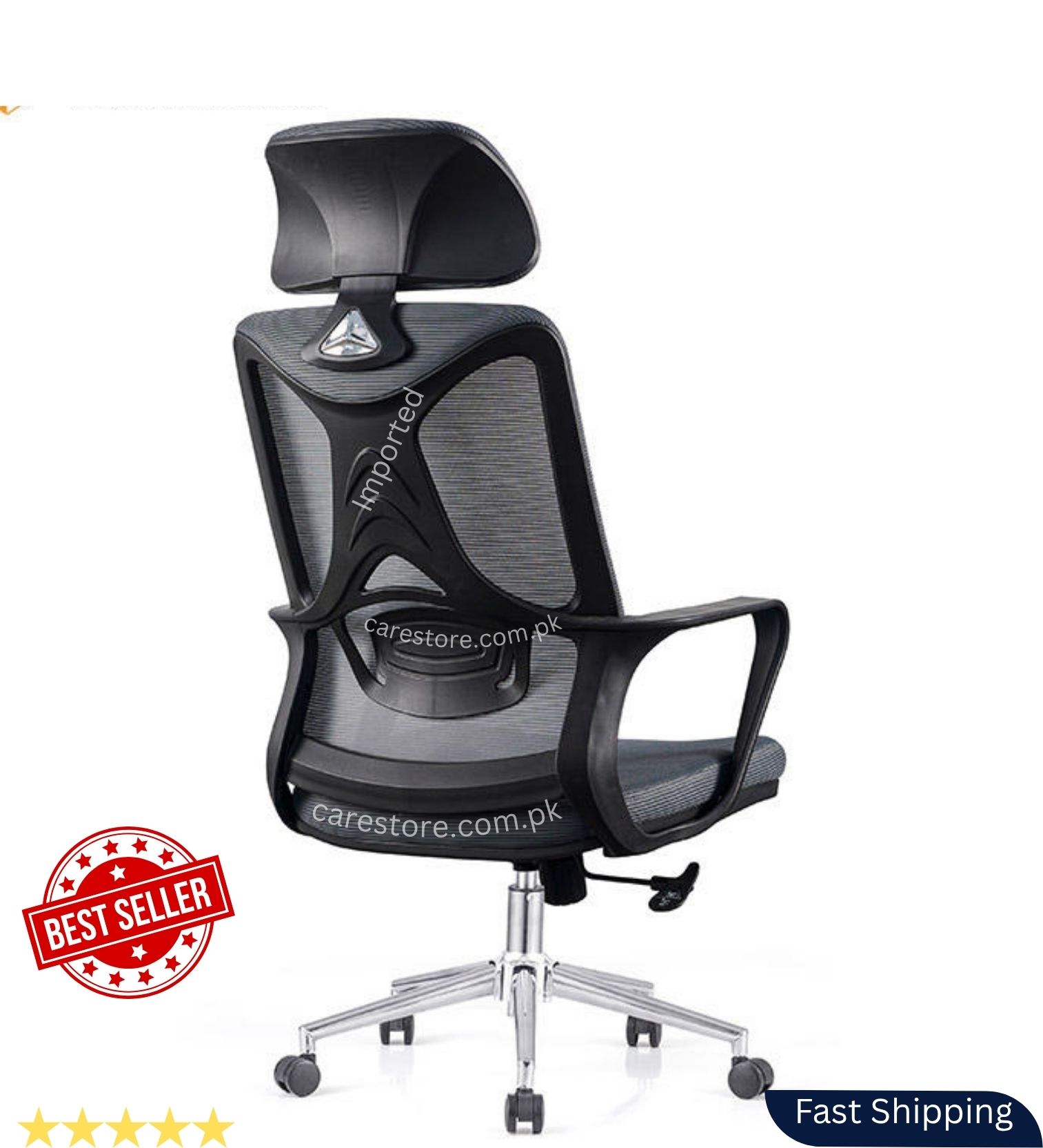 Gaming Imported Chair Ergonomic Design  Adjustable Mesh Back Computer Chair  High Back Reclining Chair with Headrest & Lock