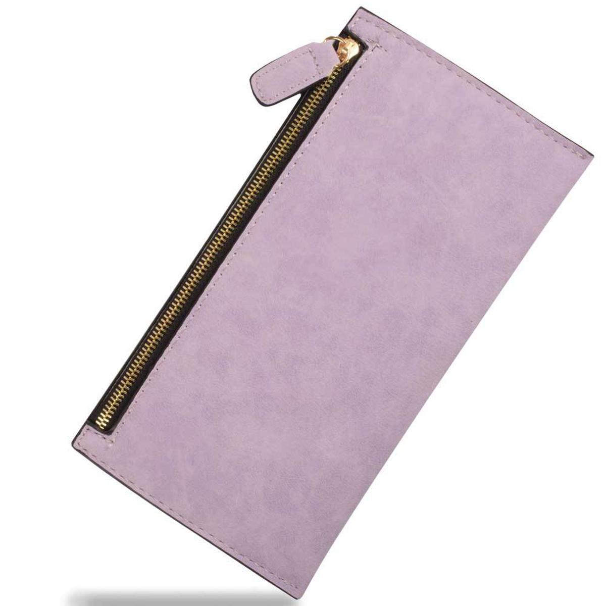 WOMEN'S STURDY PU LEATHER ZIPPER CLUTCH BAG