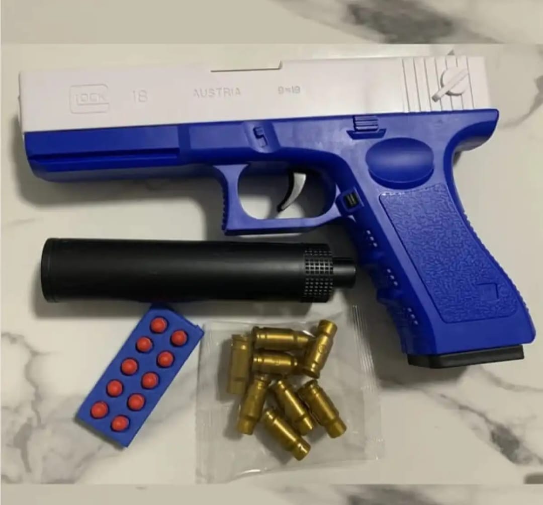 Glock Soft Bullet Toy Gun Shell Ejection Foam Darts Blaster Pistol