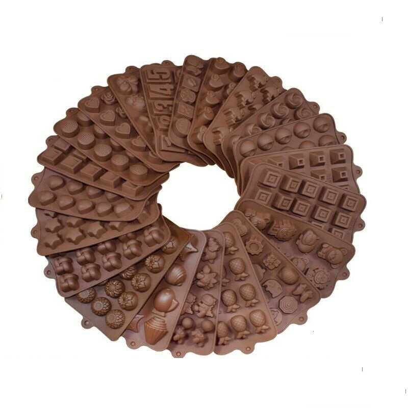 15cavity Flower Rose Silicone Chocolate Cake Soap Mold Baking Ice Tray