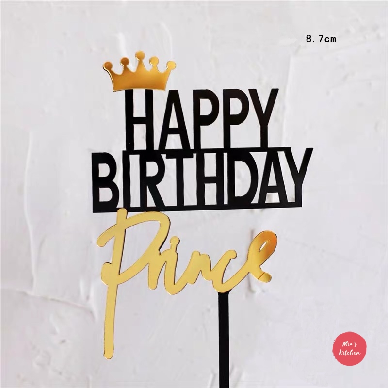 HAPPY Happy birthday King-Prince cake topper Happy Thailand | Ubuy