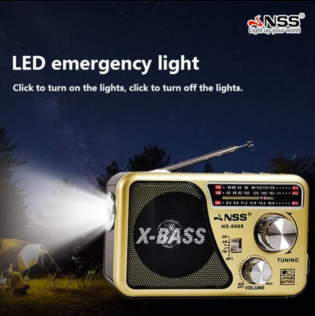 Rechargeable radio portable handle design 4 band AM/FM/SW/SW2/ high volume sound radio