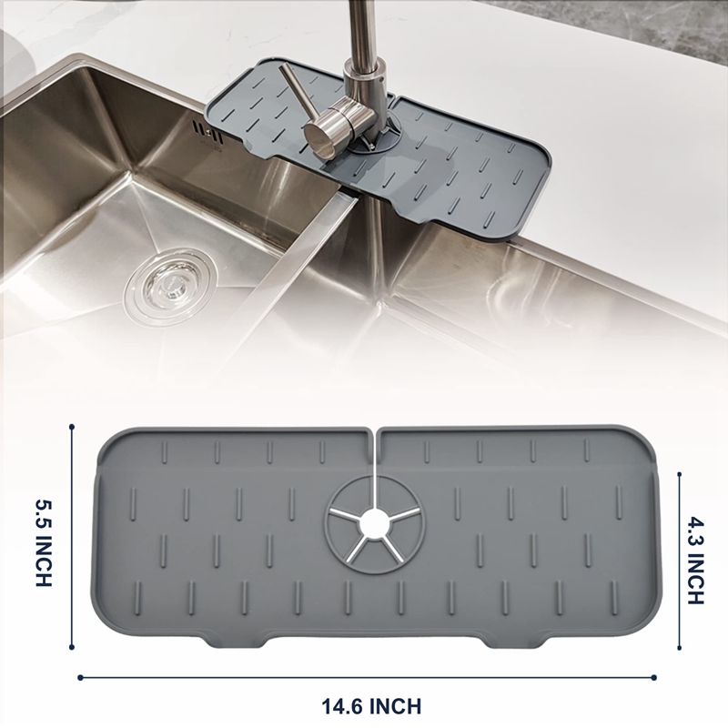 Kitchen Faucet Sink Splash Guard, Faucet Water Catcher Mat