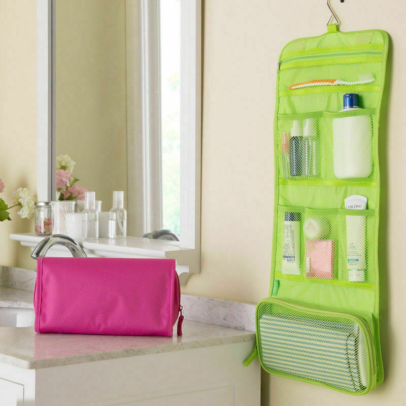 Large Folding Travel Toiletry Hanging Wash Bag Make Up Cosmetic Case