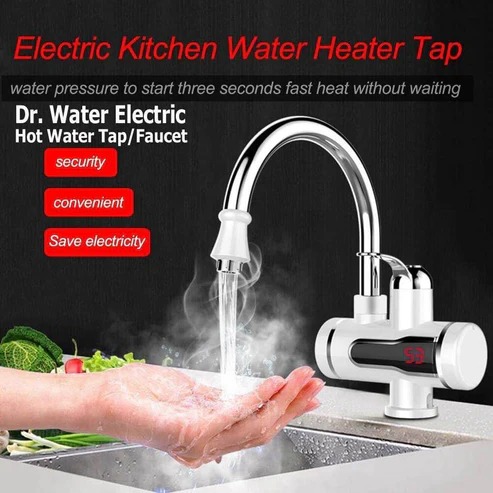 Hot Water Tap - Geyser - Electric Geyser - Instant Heating Electric Water Heater Faucet - Instant Electric Water Heater Tap