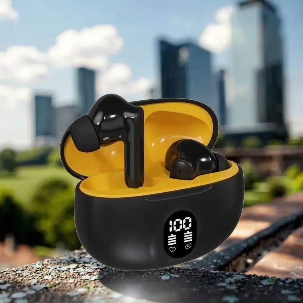 Wireless TWS Earbuds | M04 pods | M04 Earbuds | Crystal Clear Sound, Bluetooth 5.3, Transparent Case, Heavy Bass Stereo, Noise Reduction, Sports Headset with Microphone, Waterproof, LED Display