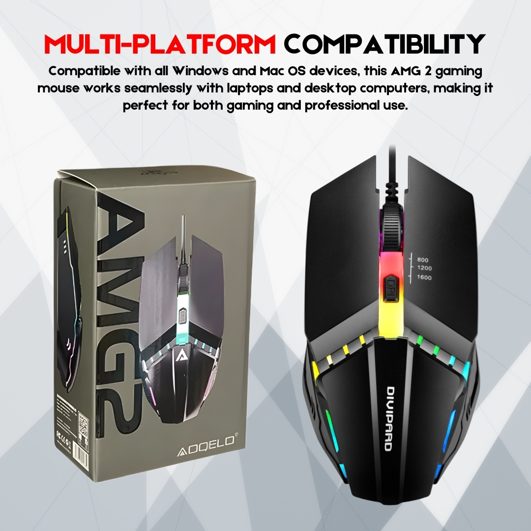 RGB Gaming Mouse USB Wired 3200 DPI Optical Sensor | Ergonomic 7 Button Gaming Mouse with Side Buttons & Double Click Key | 7-Color Breathing LED Backlit Braided Cable Computer Mouse for PC Laptop Desktop Gaming Office – Unique Mall