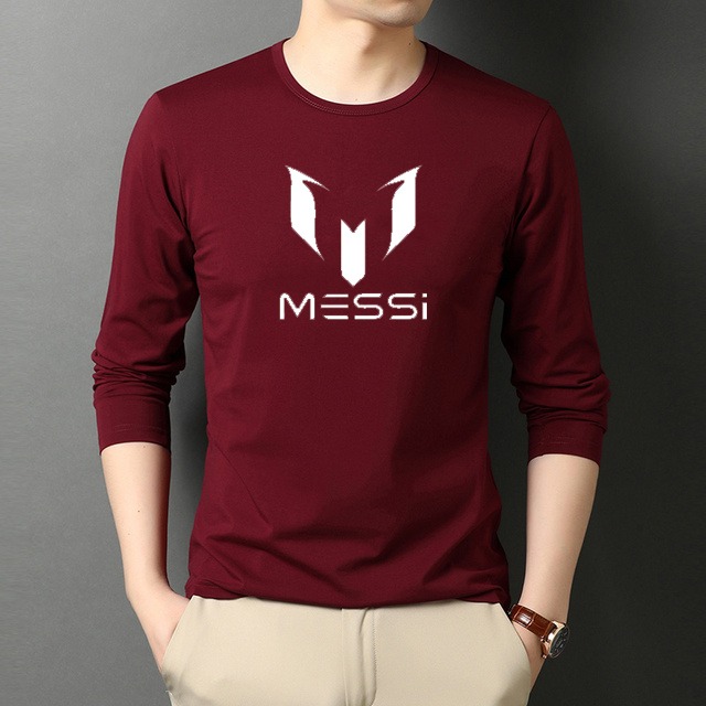 Maroon Printed Cotton  T-Shirt For Men