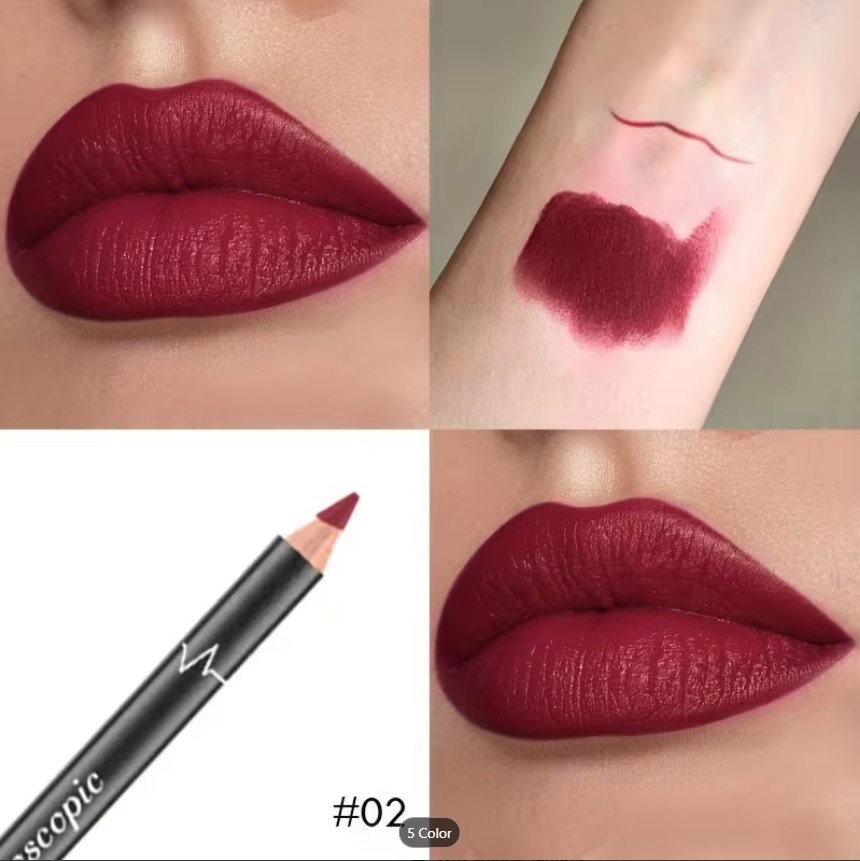 Pack of 6 / 12 Matte Lip Liner Pencils – Waterproof Nude & Dark Shades for Long-Lasting, Smudge-Proof Lip Definition