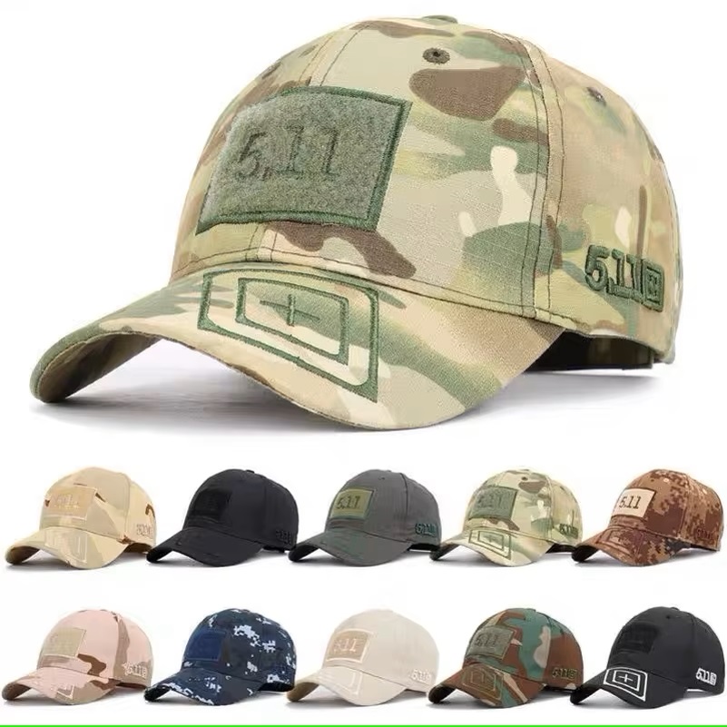 Camo Tactical Baseball Cap Unisex Adjustable Snapback Hat for Outdoor Sports