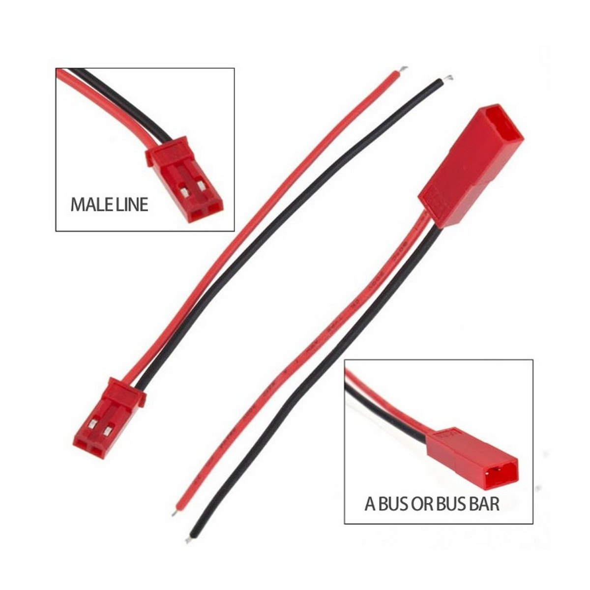 4 PC's JST Connector Plug With Connect Cable For RC BEC