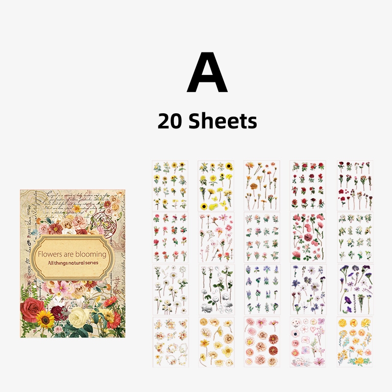 Panda Online 20 Sheets The Nature of Everything Series PET Stickers