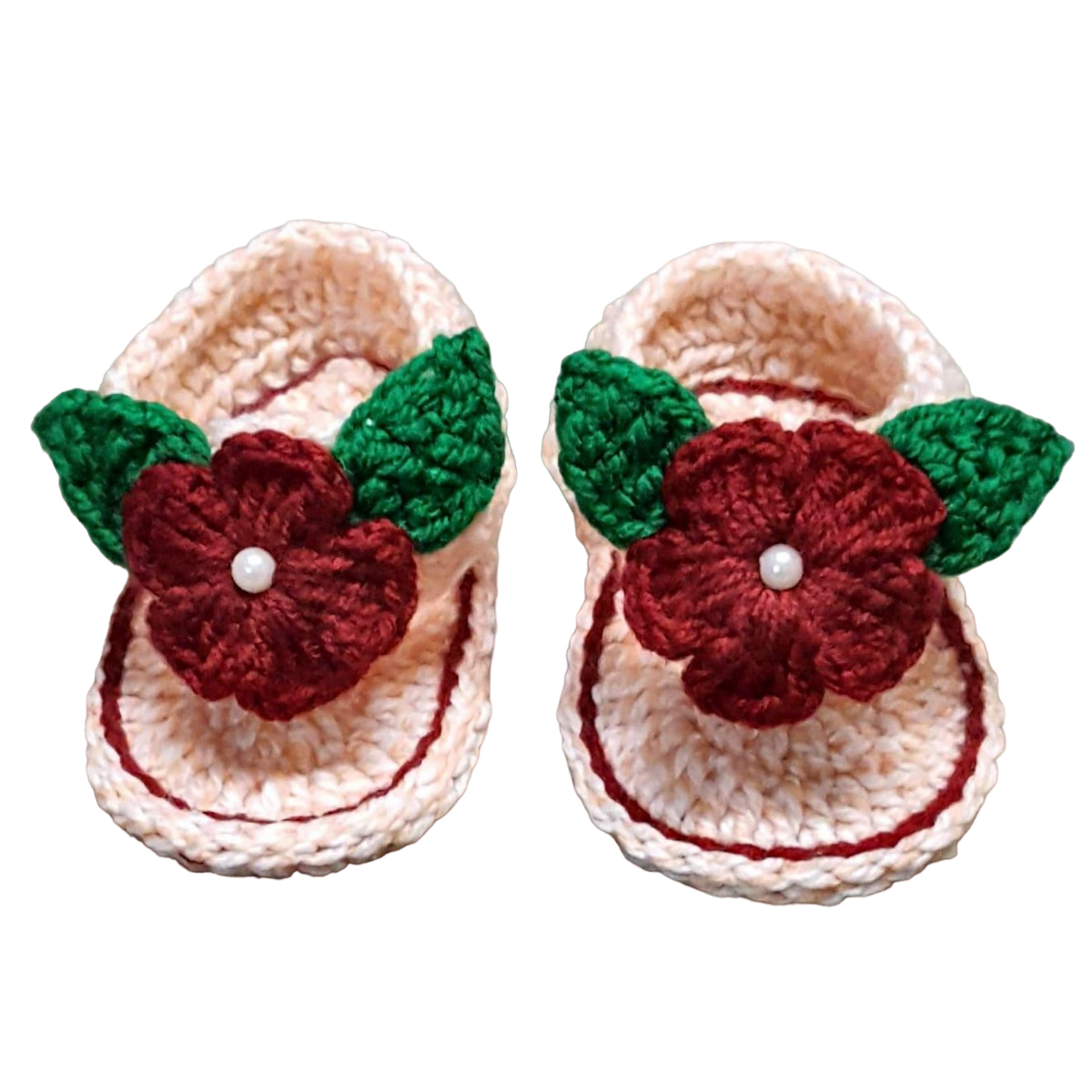 Cute Multi Color Woolen Handmade Crochet Baby Summer Sandal
