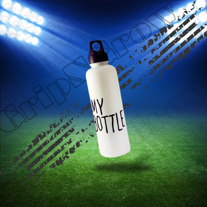 Elegant Design Water Bottle for office, Gym, university and all outdoor activities providing very professional and decent look -with free gift on white bottle