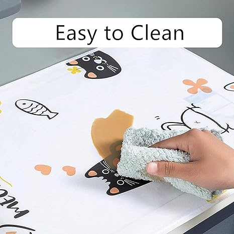 Imported Microwave Oven Dust-Proof Cloth Protective CoverWaterproof Microwave Oven Covers Storage Bag Double Pockets Dust Covers Microwave Oven Hood/Cat (Design: Random)