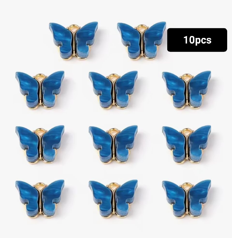 Butterfly Charms For Jewelry Making HOTTEST SALE 10pcs/lot High Quality Acrylic Butterfly Charms For Jewelry Making Bracelet Making Charms DIY Animal Pendant Handmade Jewelry For Necklace Bracelet By SAMS