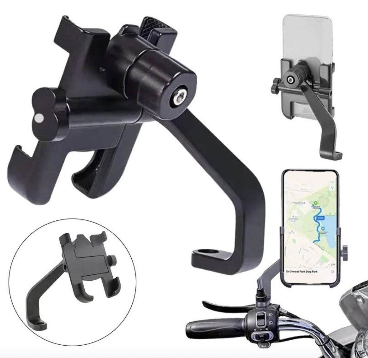 Aluminum Alloy Bike Bicycle Motorcycle Handlebar Mount Phone Holder Stand For Mobile Phone - UNIVERSALdlebar Stand Mount Bracket Mount Phone Holder