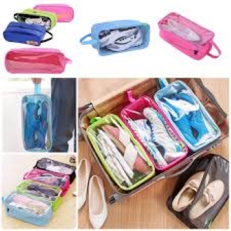 Portable Shoe Organizer Bag Waterproof Travel Shoe Storage Bag With Compartments Multiple Color