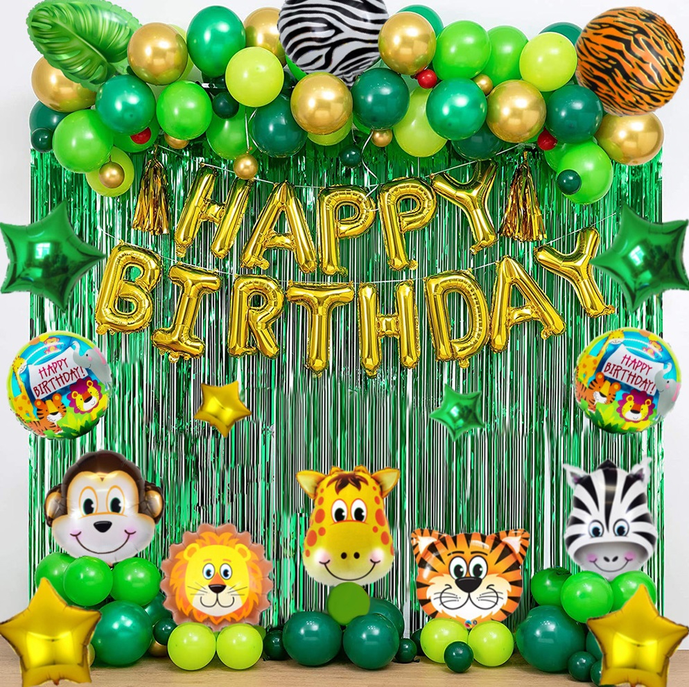 Zoo Jungle Animal Happy Birthday Decoration Theme set happy birthday decoration set happy