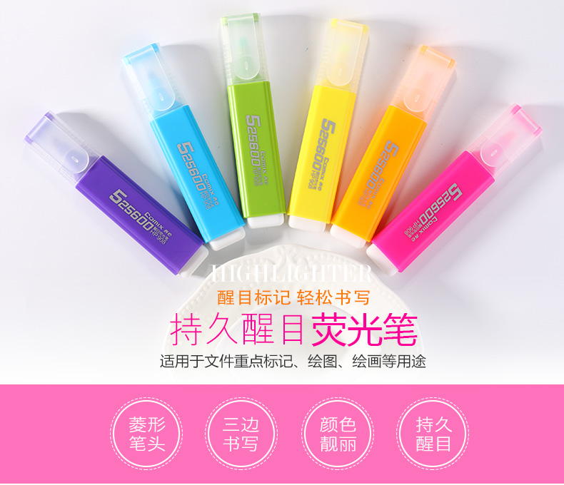 Highcapacity Highlighter Pen Marker Pens Cute Kawaii Stationery