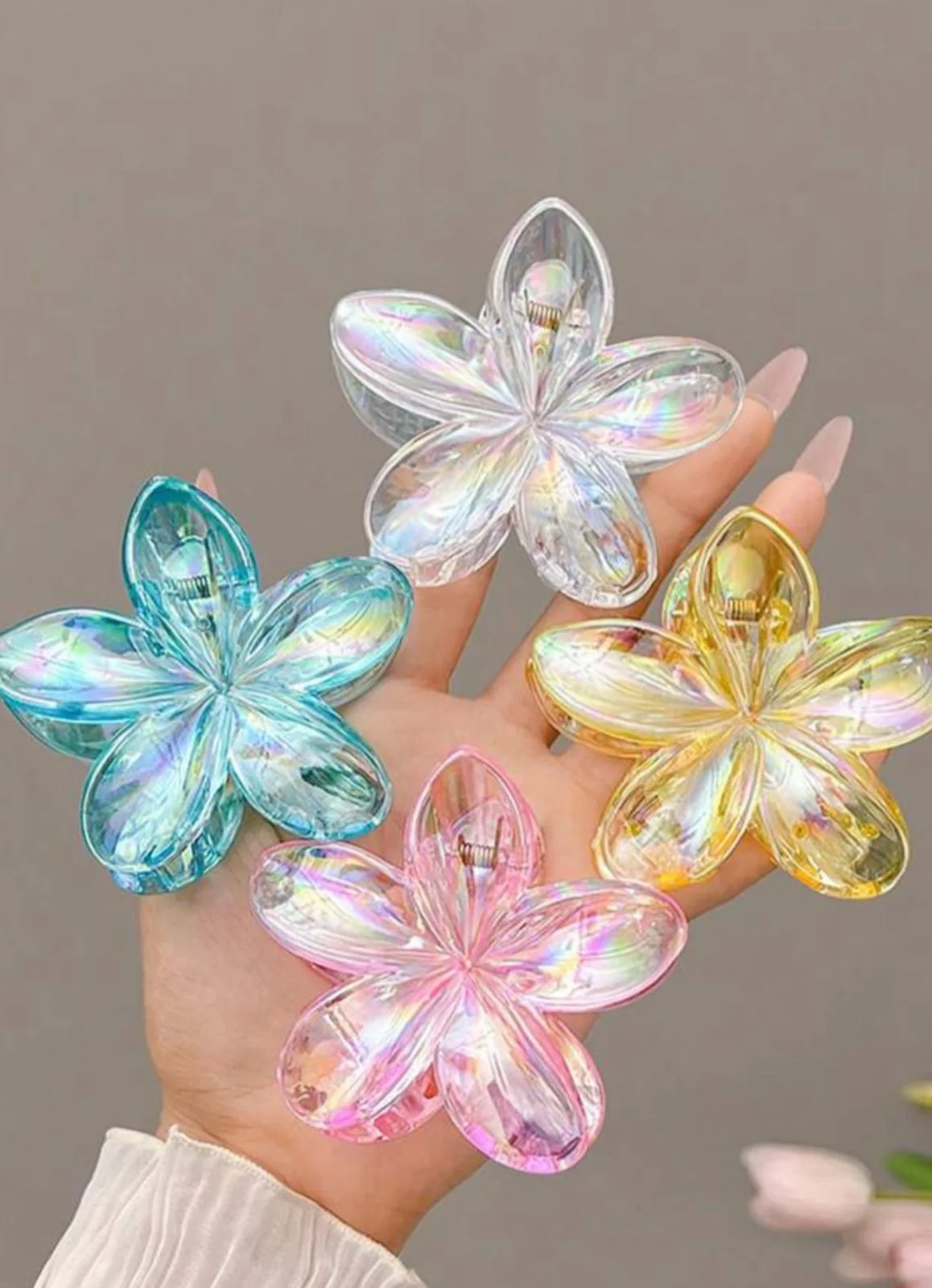Super Shiny Random Large Non-slip Flower Hair Claw Clips for Best Price in Bangladesh