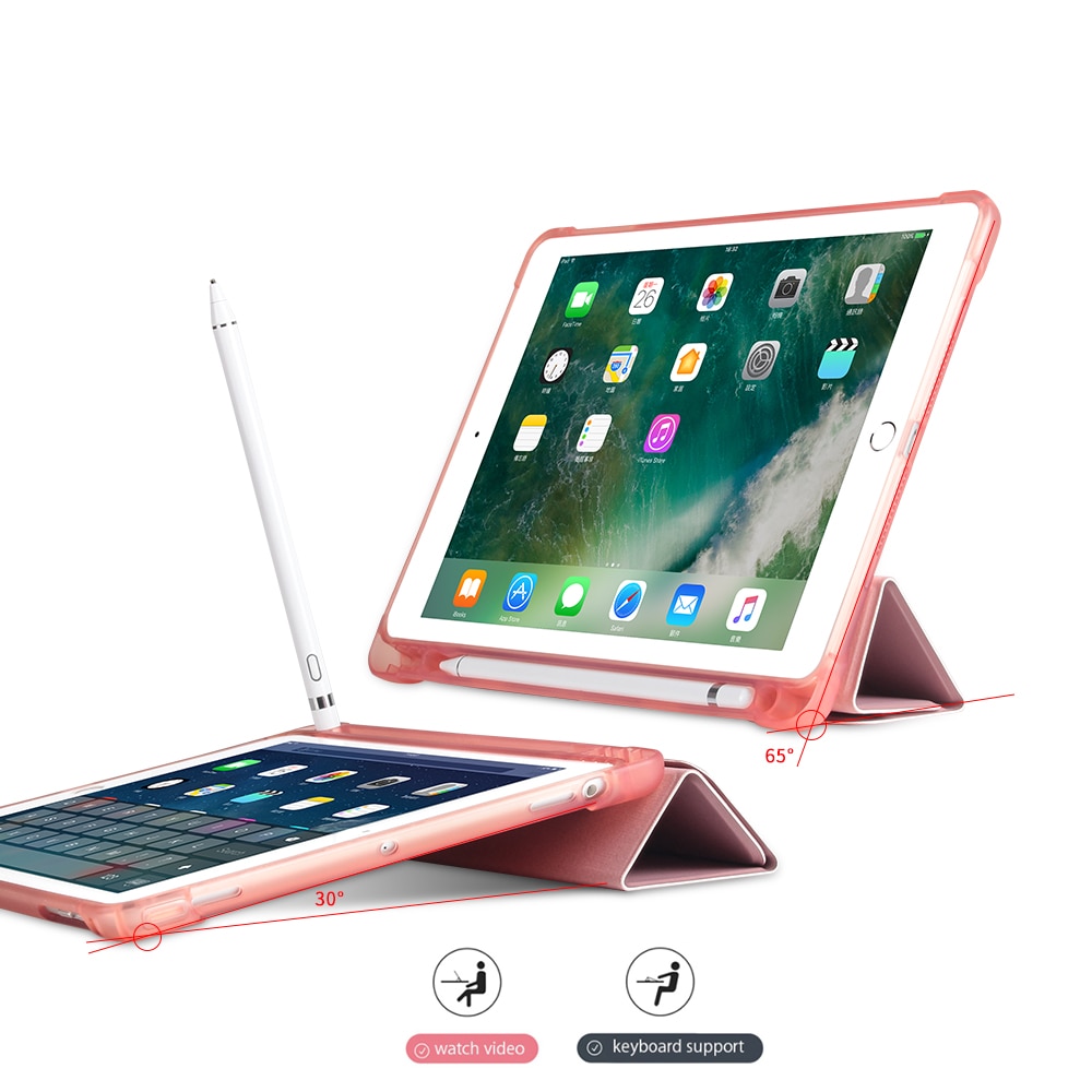 ipad pro 9.7 case with pencil holder rose gold