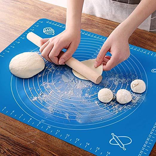 blue silicone baking mat