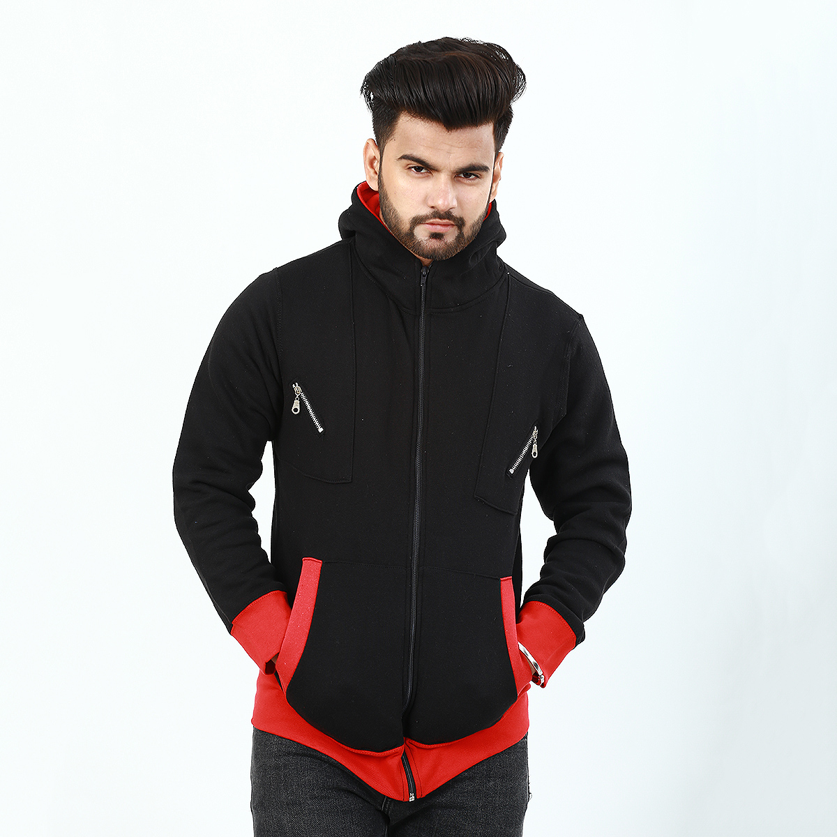 hoodie with front zipper pocket