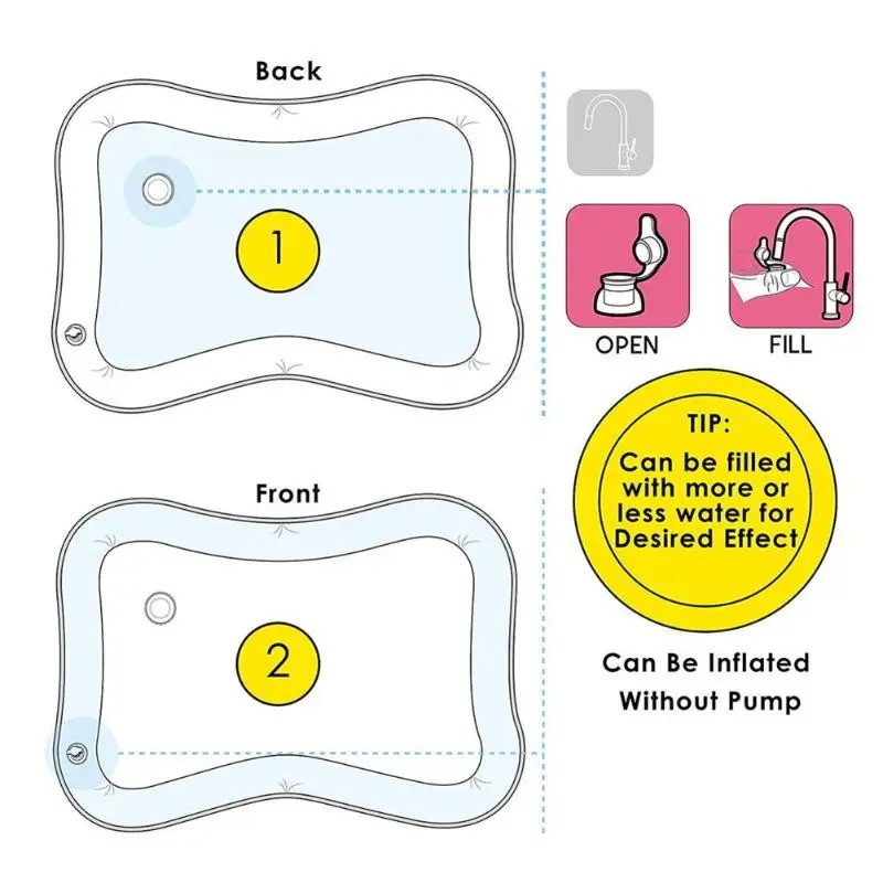 Baby Kids Inflatable Water Play Mat Kids Tummy Time Playmat Toys for Children Summer Pool Beach Game Cool Mat Toy