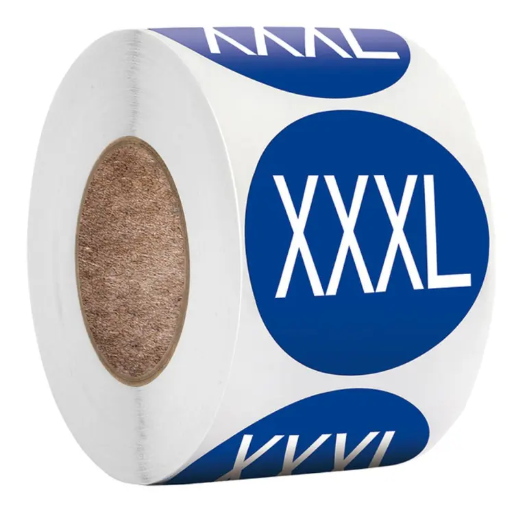 XS Size Circle Garment Sticker Label - Labels For Clothing, SKU
