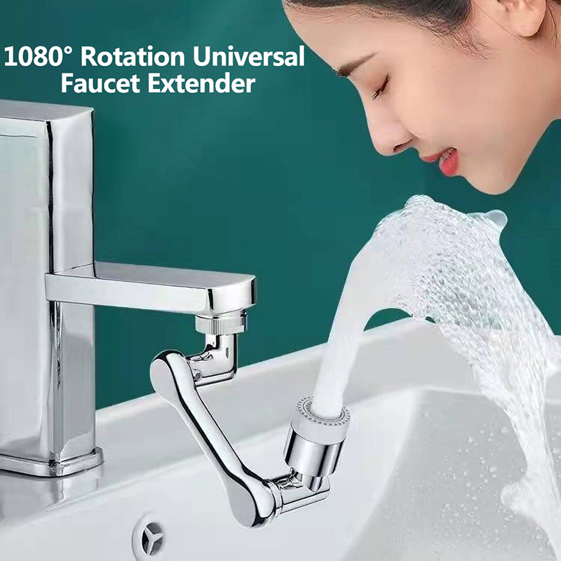 New Universal 1080° Rotation Extender Faucet Aerator Plastic Splash ...