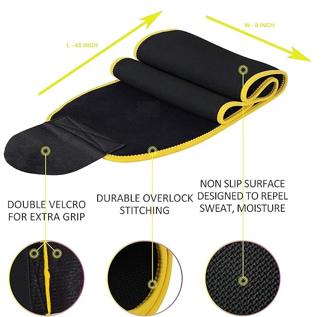 RN  Original Sweat best slimming belt Premium Waist Trimmer weight loss/Fat loss/ Fat lose/Belly/ Tummy Reducing/ Stomach Fat Burner/ Wrap Tummy Control/ Body Slim Look/ Running Travel Tummy Workout Belt/ Shape wear/ Exercise Hot Unisex Shapewear free siz