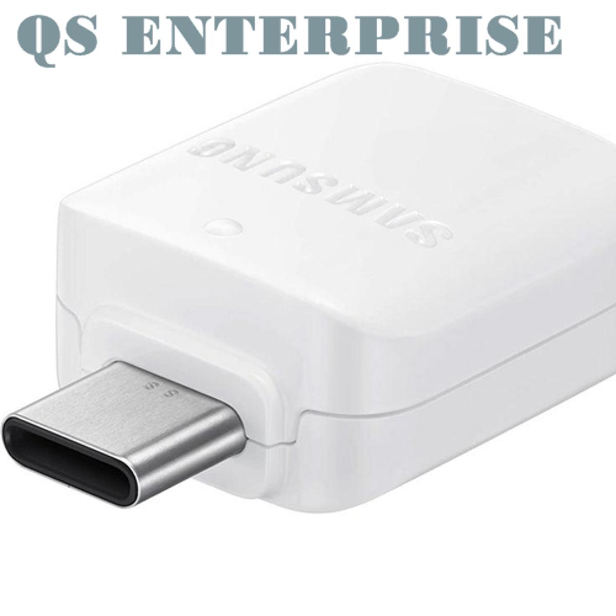 USB to Type-C OTG Connector - USB 3.0 Female to USB-C Adapter for Phones & Tablets - White / Black
