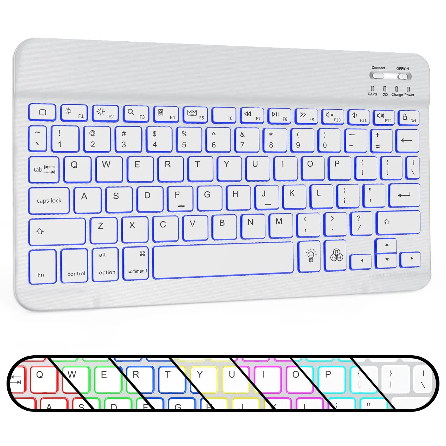 Rechargeable Bluetooth Wireless Backlight Keyboard for mobile-laptop-tablet & Android Led Smart Led i-pad with Long Battery Backup