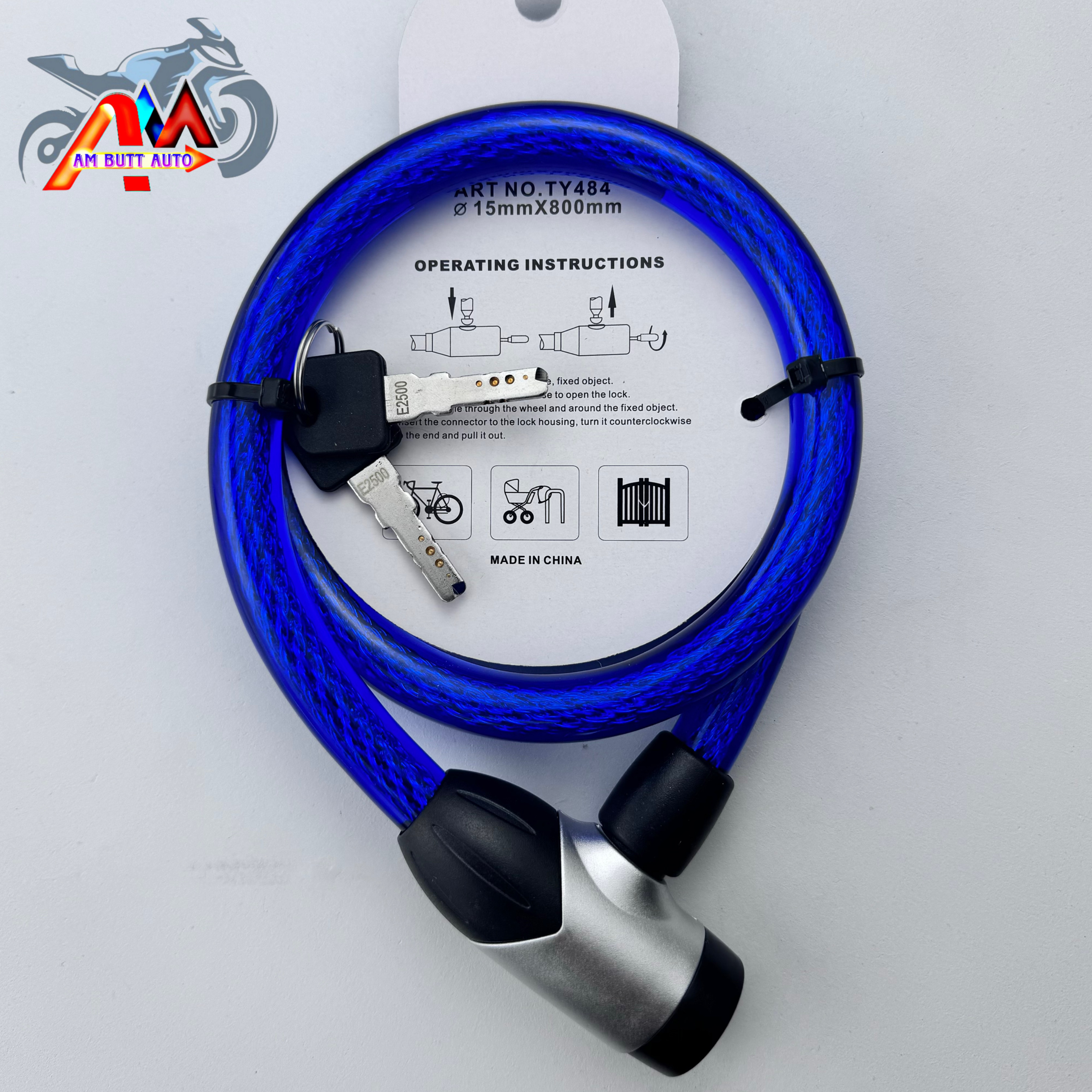 Cable Lock For Bike Heavy Duty safety lock for Motorcycle/Bicycle Steel wire computer key imported Lock