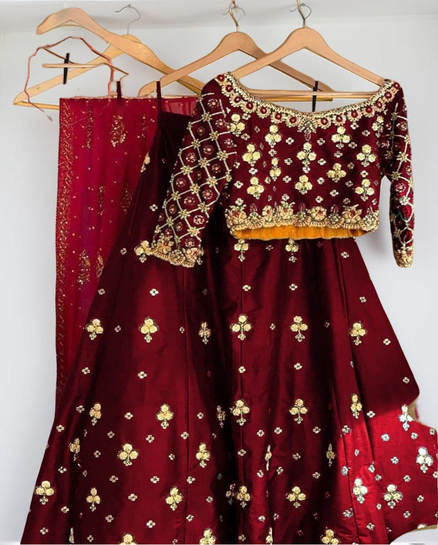 Dealistaan Stitched 2Pcs Stitched Lehenga Choli for Women | Embroidered Skirt & Shirt | Eid & Wedding Collection 2026